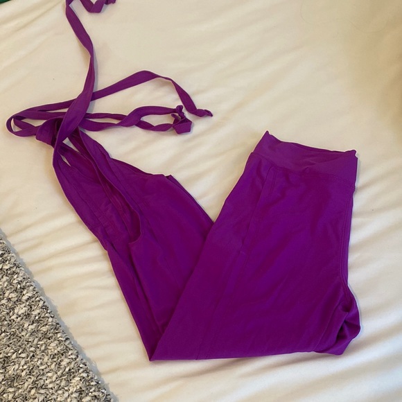 Ankle Tie Neon Leggings - Picture 1 of 4